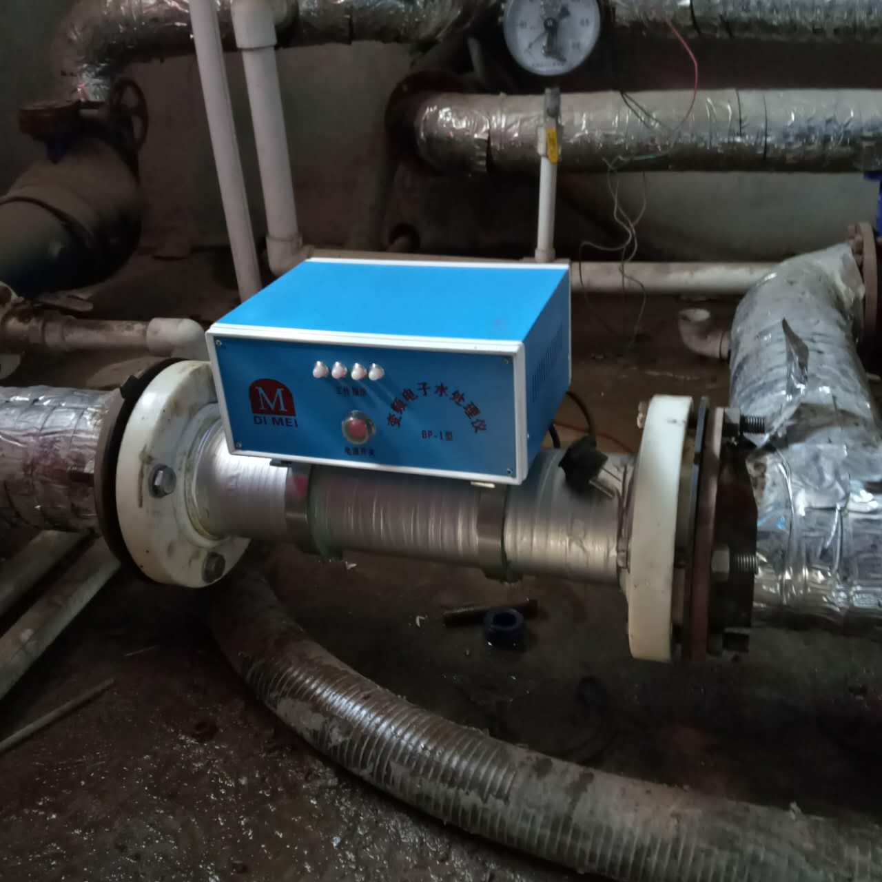 電子水處理器安裝現場